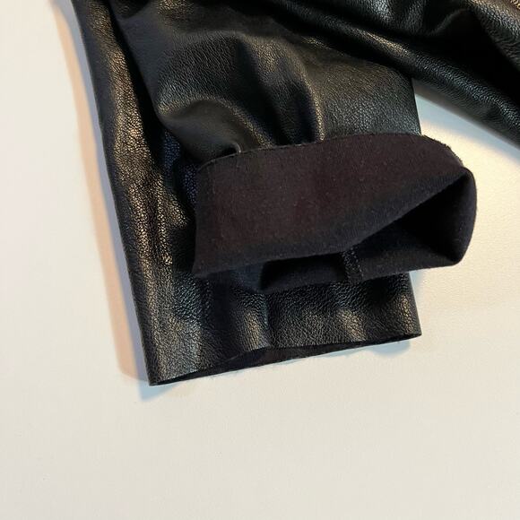 Commando Leggings Size Medium Faux Leather High Waist Raw Hem - Picture 6 of 12
